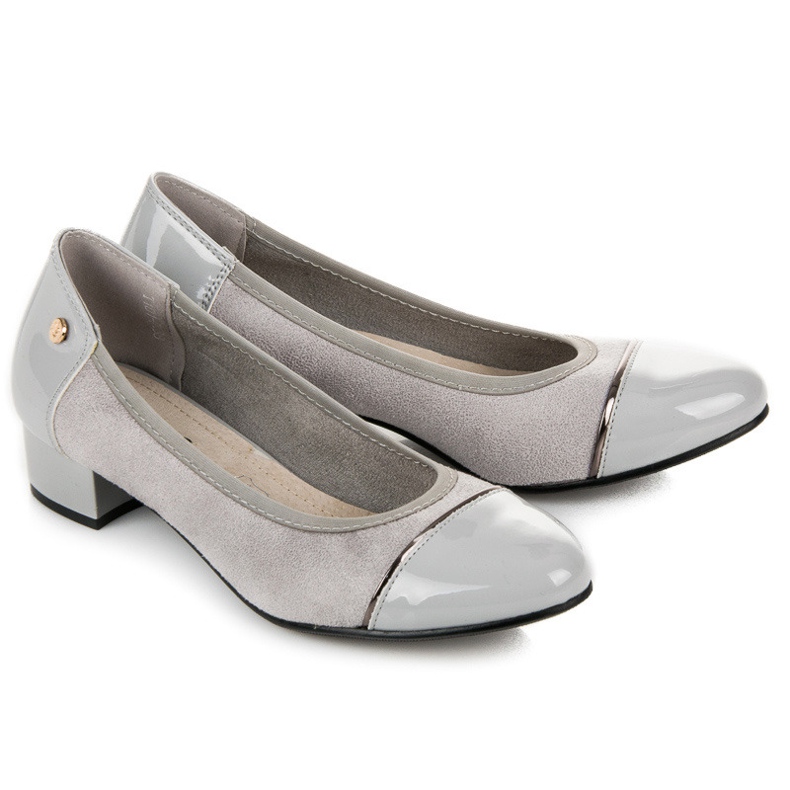 Vices Zapatos casuales de tacón bajo gris 1