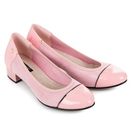 Vices Zapatos casuales de tacón bajo rosado 1