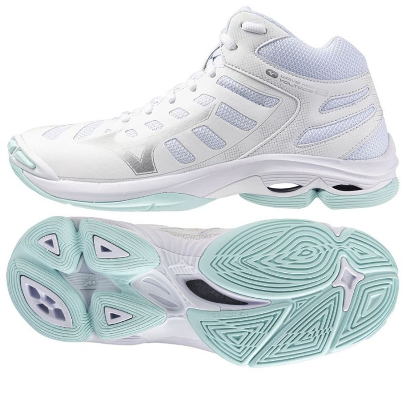 Mizuno Wave Voltage 2 Mid V1GC246545 Zapatos de voleibol blanco 1 Mizuno Wave Voltage 2 Mid V1GC246545 Zapatos de voleibol blanco 1