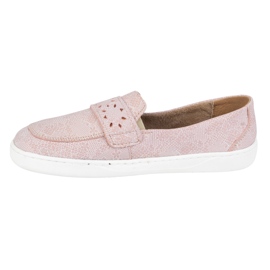 Olivier Mocasines de Inga de Femenina Barefoot con una amplia parte delantera de flores rosadas polacas rosado 4