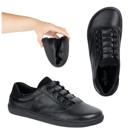 Zapatillas de zapatillas descalzo maja olivier - zapatos de cuero negro 5