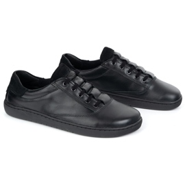 Zapatillas de zapatillas descalzo maja olivier - zapatos de cuero negro 2