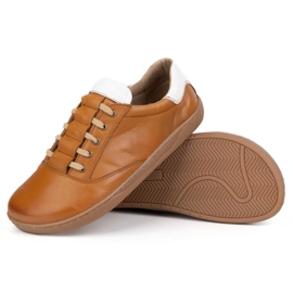 Olivier Zapatillas de zapatillas descalitas para mujeres - zapatos de cuero marrón 4