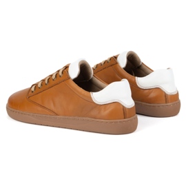 Olivier Zapatillas de zapatillas descalitas para mujeres - zapatos de cuero marrón 5