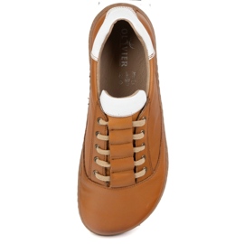 Olivier Zapatillas de zapatillas descalitas para mujeres - zapatos de cuero marrón 7