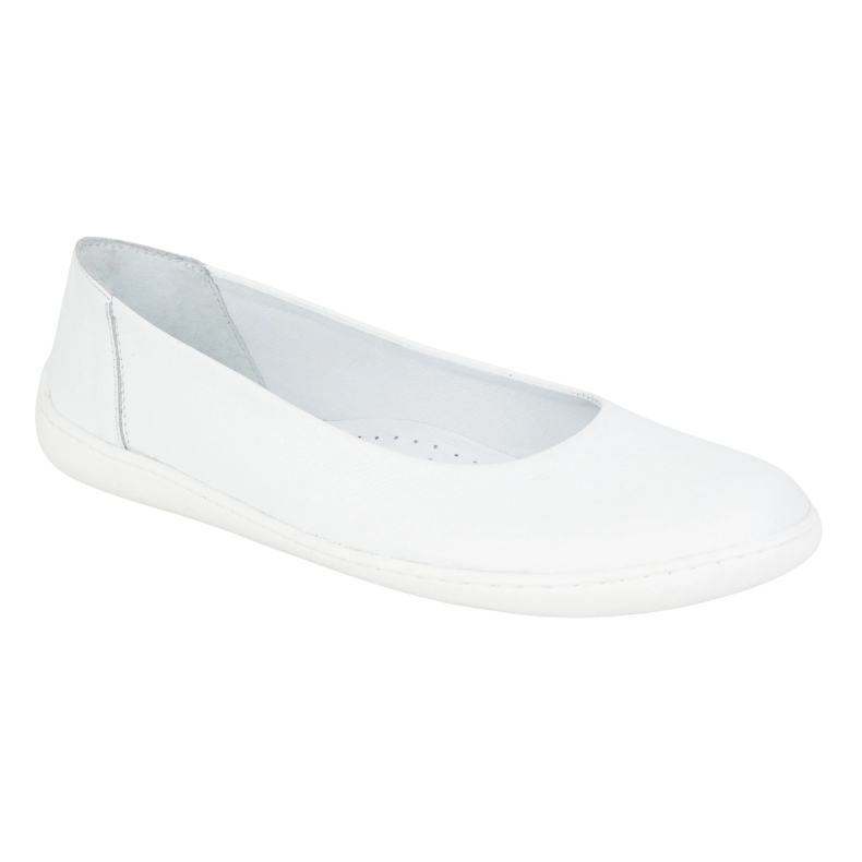 Olivier Ballerinas minimalistas de mujeres descalzos slip -on Openwork 1771pol White blanco 1