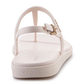 Sandalias Crocs japoneses para mujeres Miami Thong Flip 209793-0WW DEF beige 5