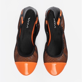 Bailarinas de naranja con malla negra 4
