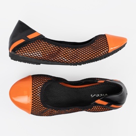 Bailarinas de naranja con malla negra 2