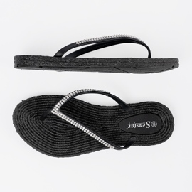 Seastar Flip Black -Flops con circones negro 4