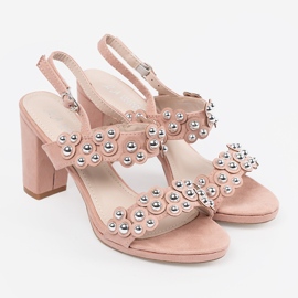 Shelvt Pink High Heels con tachuelas rosado 4