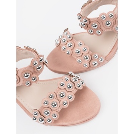 Shelvt Pink High Heels con tachuelas rosado 1