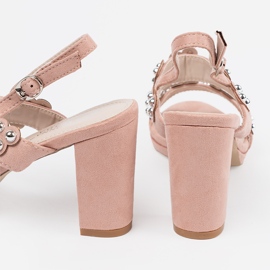 Shelvt Pink High Heels con tachuelas rosado 2