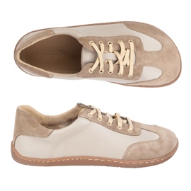 WASAK Wauk de cuero minimalista descalzo 0744W Cappuccino beige 5