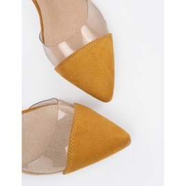 Goodin Sandalias de mostaza con dedos cubiertos amarillo 1