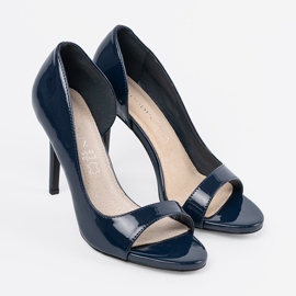 Goodin Bombas azul marino con dedos desnudos 4
