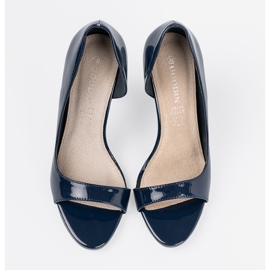 Goodin Bombas azul marino con dedos desnudos 5