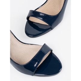 Goodin Bombas azul marino con dedos desnudos 1