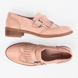 Seastar Mocasines planos de gamuza rosa rosado 3