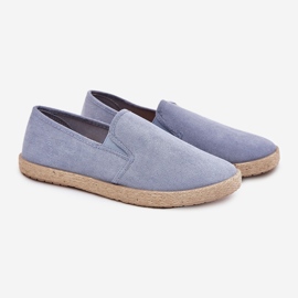 Zapatillas de zapatillas para hombres de alparto con blue de gamuza ecológica azul 1