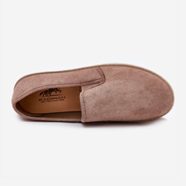 Zapatillas de zapatillas para hombres con beige oscuro de gamuza ecológica 1