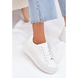 Zapatillas con plataforma para mujer, color blanco 7