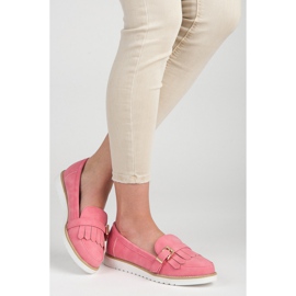 Vices Mocasines Con Hebilla Decorativa rosado 2