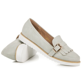 Vices Mocasines con hebilla decorativa gris 1