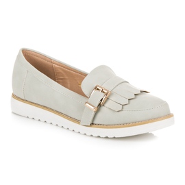 Vices Mocasines con hebilla decorativa gris 3