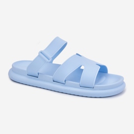 Flip de goma de mujeres con cinturón azul 4