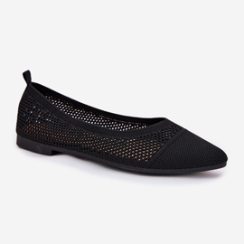 Ballerinas de malla de mujeres femeninas negras negro 4