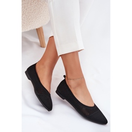 Ballerinas de malla de mujeres femeninas negras negro 6