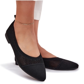 Ballerinas de malla de mujeres femeninas negras negro 8