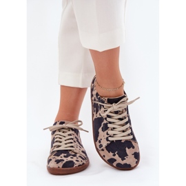 Zapatillas de ante femeninas en Zazoo N1120 Brown-Beige marrón 3