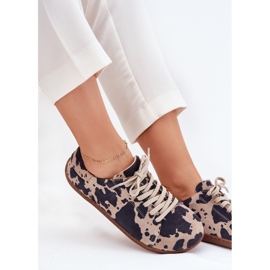 Zapatillas de ante femeninas en Zazoo N1120 Brown-Beige marrón 6