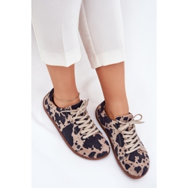 Zapatillas de ante femeninas en Zazoo N1120 Brown-Beige marrón 8