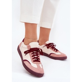 Zapatillas de cuero para mujeres zazoo n1202 rosa 2