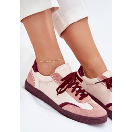 Zapatillas de cuero para mujeres zazoo n1202 rosa rosado 8