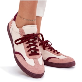 Zapatillas de cuero para mujeres zazoo n1202 rosa rosado 9