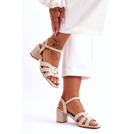 Sandalias Clásicas Tacones Altos Misty Beige 3