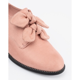 Seastar Zapatos de ante rosa claro con arco decorativo rosado 4