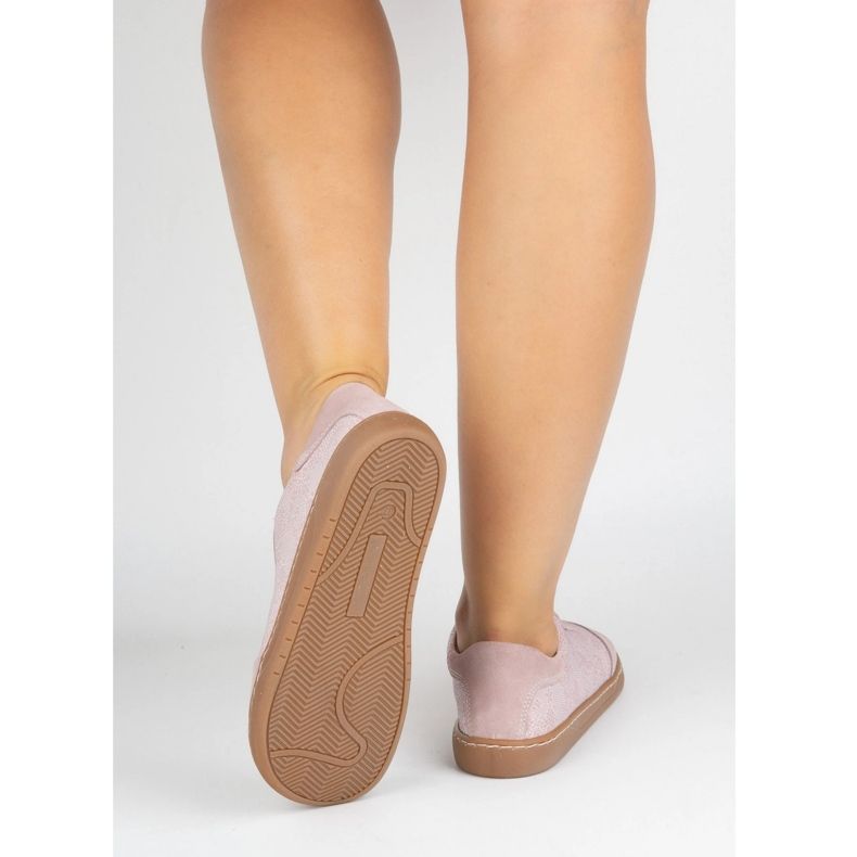 Zapatos de cuero para mujeres descalzos Olivier Eliza Pink Flowers rosa 1