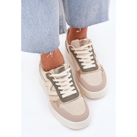 Zapatillas de deporte para mujeres en la plataforma leopardo beige 6