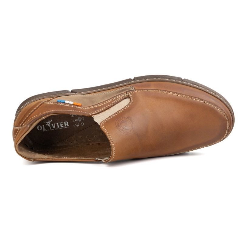 Olivier Slip-on 283gt Camel Brown Cuero Mocasins marrón marrón 5
