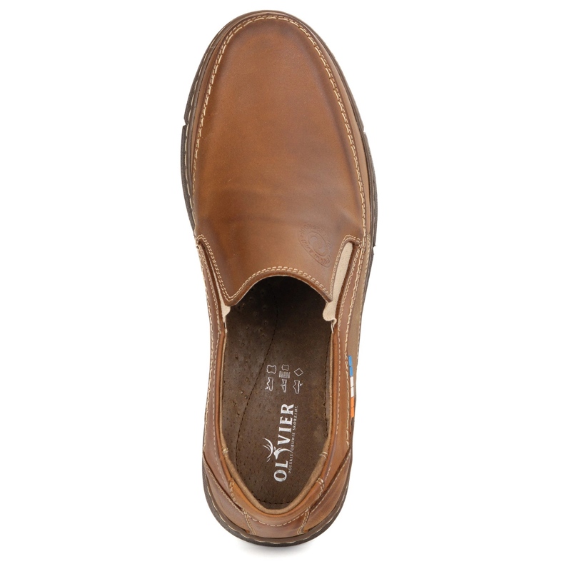 Olivier Slip-on 283gt Camel Brown Cuero Mocasins marrón marrón 4