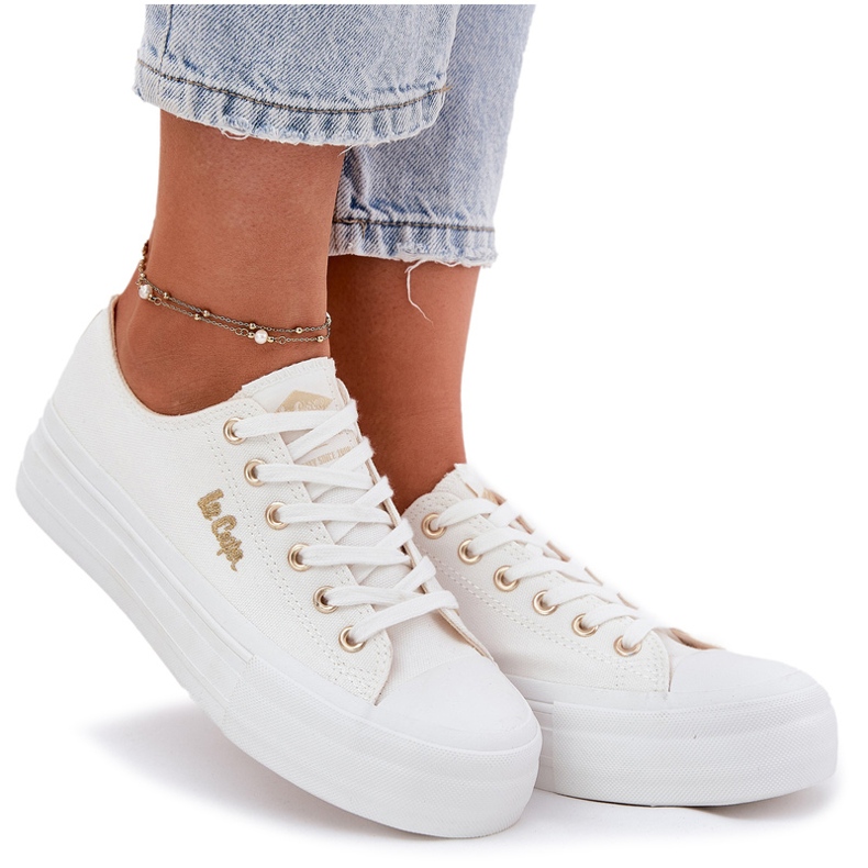 Zapatillas para mujeres en la plataforma Lee Cooper LCW-25-02-3289 White blanco 4