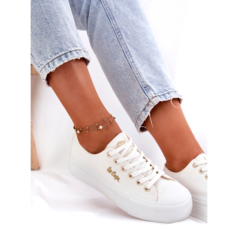Zapatillas para mujeres en la plataforma Lee Cooper LCW-25-02-3289 White blanco 3
