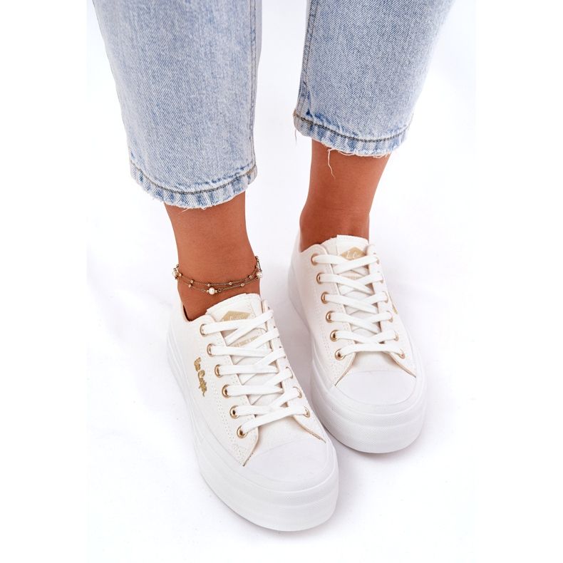 Zapatillas para mujeres en la plataforma Lee Cooper LCW-25-02-3289 White blanco 2