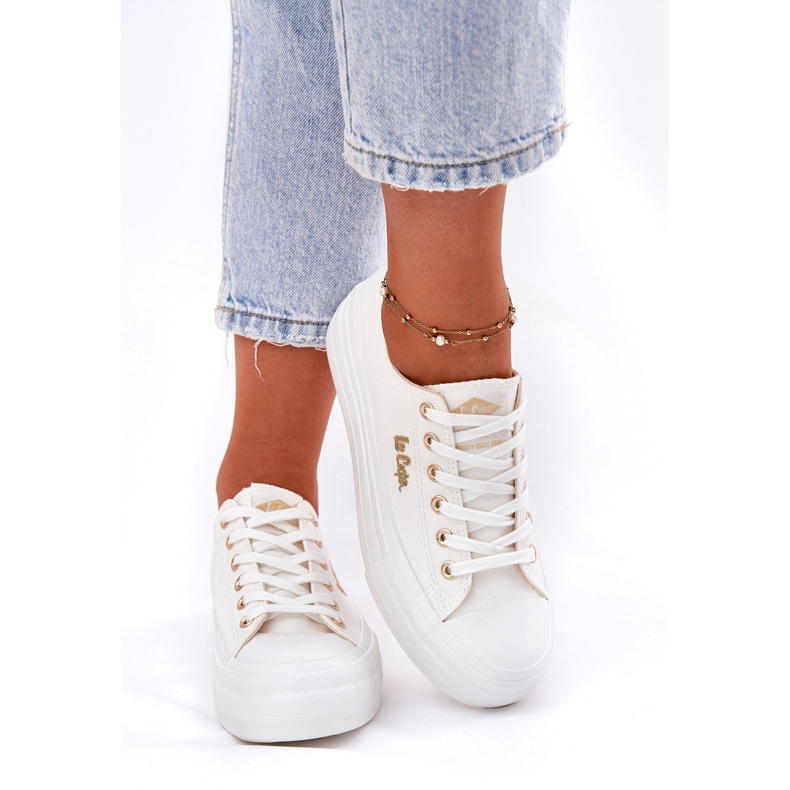 Zapatillas para mujeres en la plataforma Lee Cooper LCW-25-02-3289 White blanco 1