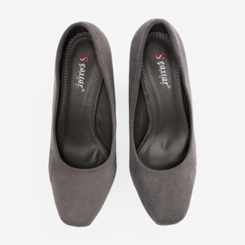 Seastar Zapatos de tacón de ante en un pilar gris 1 Seastar Zapatos de tacón de ante en un pilar gris 1